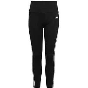 adidas Essentials AEROREADY 3-Stripes Leggings, Black/White, 152