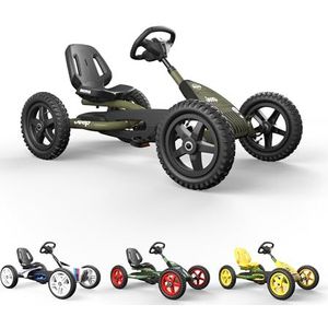 BERG Skelter Jeep® Junior Pedal Go-kart |Met luchtbanden en vrijloop, Kindervoertuig, Zekerheid en Stabiliteit, Kinderspeelgoed geschikt voor kinderen van 3-8 jaar
