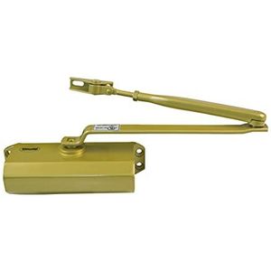 Amig - Deursluiter voor het automatisch sluiten van deuren met een gewicht van max. 40 kg, breedte max. 85 cm | van aluminium met matte gouden afwerking | voorkomt ongelukken door dichtslaan of tocht,