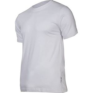 LAHTI PRO Heren T-Shirt | R-Neck | Maat: 3XL | Kleur: Wit | Katoen Stretch Ronde Hals Regular Slim Fit Casual Top Korte Mouw T-shirt, wit, 3XL