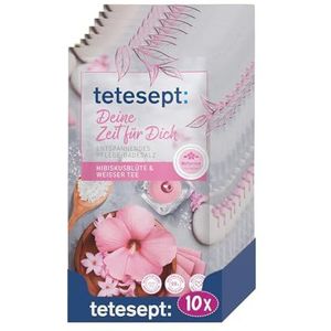 tetesept Badzout je tijd voor jou, 10 stuks (10 x 60 g), ontspannend verzorgend badzout met zuiver zeezout, badtoevoeging gemakkelijk oplosbaar, zintuigzouten