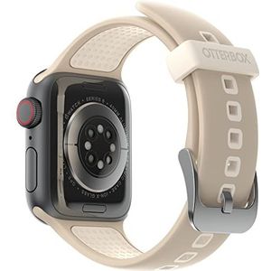 OtterBox horlogeband voor de hele dag voor Apple Watch Series 9/8/7/6/SE 2e gen/SE 1e gen/5/4/3 - 38mm/40mm/41mm, vervangende duurzame, zachte siliconen band voor Apple Watch, Beige