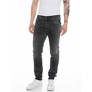 Replay Anbass Hyperflex Original Slim Fit Jeans voor heren, 097, donkergrijs, 40W x 36L