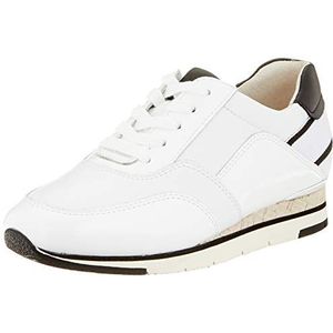 Gabor Dames Jollys 43.43 Sneakers, Wit wit zwart 21, 40 EU