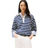 TOMMY HILFIGER - Sweatshirt - Navy - Gestreept - Losse Pasvorm