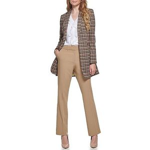 Tommy Hilfiger Damesblazer, zakelijke jas met flatterende pasvorm en sluiting met één knoop, Klassiek Zwart Multi, 4