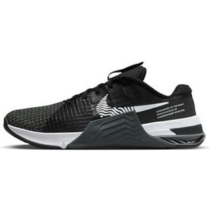 Nike Metcon 8, sneakers voor heren, Black White Dk rookgrijs, 55.5 EU