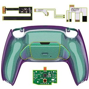 eXtremeRate Chameleon Groen Paars Programmeerbare RISE 2.0 Remap Kit voor ps5 Controller BDM-010/020, Upgrade Board & Opnieuw ontworpen Back Shell & Back Button Attachment voor ps5 - Controller NIET