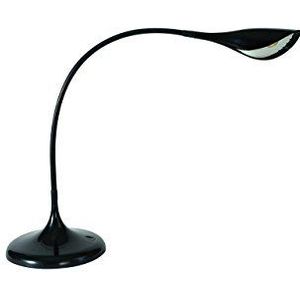 Alba LEDARUM N bureaulamp, staal, ABS-kunststof, zwart, 18 x 18 x 49 cm