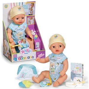 BABY Born Little Baby Boy, 36 cm, met 7 functies en accessoires voor kinderen vanaf 1 jaar, geen batterijen nodig, 834602 Zapf Creation