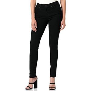 PIECES PCDELLY MW Skinny Fit Jeans voor dames, zwart denim, (L) W x 30L