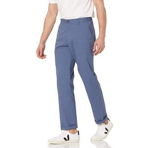Amazon Essentials Klassieke pasvorm kreukbestendige chino-broek met platte voorkant voor heren (verkrijgbaar in groot en lang), indigo, 40W x 29L