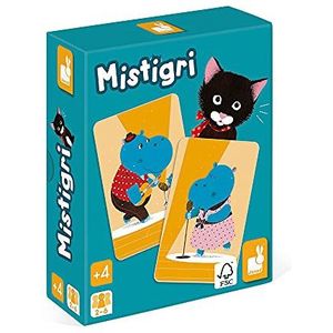 Janod - Matching Mistigri Game - Childrens Card Game - 2 to 6 Players - Ages 4 and up - J02752