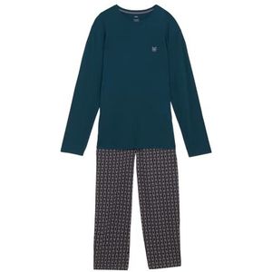 Marks & Spencer heren pyjama set, Teal Mix, XXL