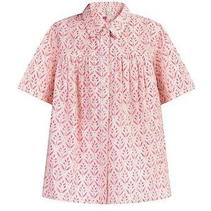 Scabbo Meisjesblouse met korte mouwen, mimo, neonroze, 116 cm