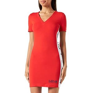 Love Moschino Dames Slim fit Dress, RED White, 38, rood/wit, 38