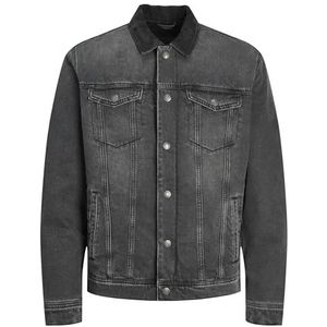 JACK & JONES Jeansjas voor heren, zwart denim, XXL