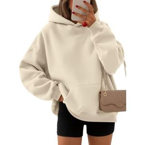 EFAN Womens Hoodies Oversized Sweatshirts Pullover Fleece Sweaters Long Sleeve Winter Fall Outfits Fashion Y2k Clothes Beige L