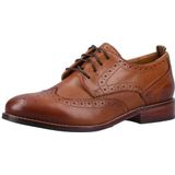 Hush Puppies - Natalia - Leren Damesschoenen - Tan - Brogues