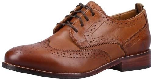 Hush Puppies - Natalia - Leren Damesschoenen - Tan - Brogues