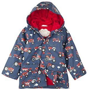 Hatley Regenjas met print voor jongens, Red Farm Tractoren, 6 jaar