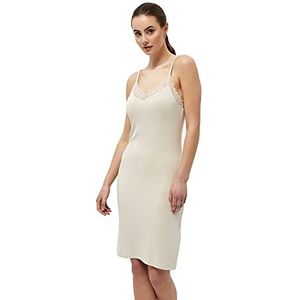 Peppercorn Rosalinda V-hals Knielengte Jurk | Beige Jurken Voor Vrouwen UK | Lente Damesjurken | Maat S