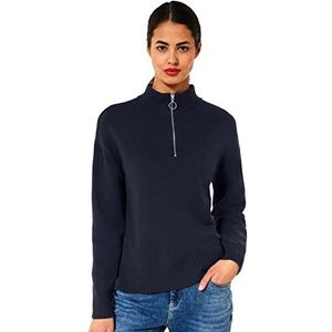 Street One Dames A302208 sweatshirt, diepblauw, 36, blauw (deep blue), 36