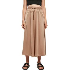 Urban Classics Dames Dames Satijnen Midi Skirt, Softtaupe, 5XL, Softtaupe, 5XL