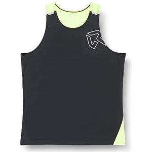 ROCK EXPERIENCE Daisuke Tanktop voor heren, 0208 Caviar + 2134 Safety Yellow, XXL