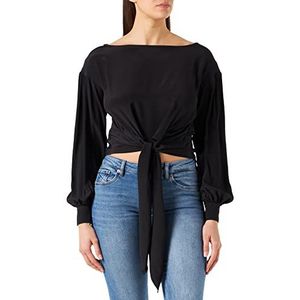 Pinko Bovolone Blusa Crepe De Chine Dameshemd, Z99_Zwart Sedan, 38 NL