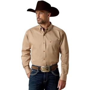 ARIAT Heren Solid Twill Shirt-dotd, kaki, L
