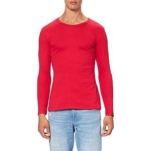 Trigema Heren shirt met lange mouwen, rood (kersen), 3XL