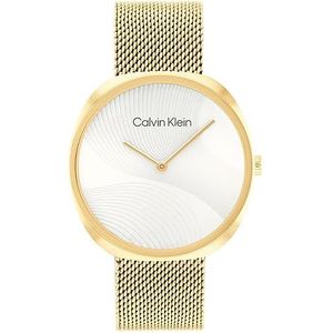 Calvin Klein analoog kwartshorloge voor dames met goudkleurige roestvrijstalen armband - 25200246