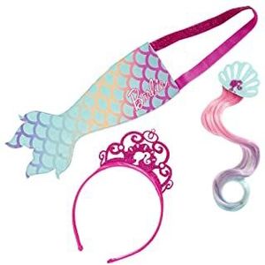 Rubies Barbie-accessoireset voor meisjes, zeemeerminnentas, haarclip en haarband, officiële mattel voor verjaardag, carnaval, geschenken en Kerstmis