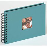 walther design fotoalbum petrol groen 23 x 17 cm spiraalalbum met omslaguitsparing, Fun SA-109-K