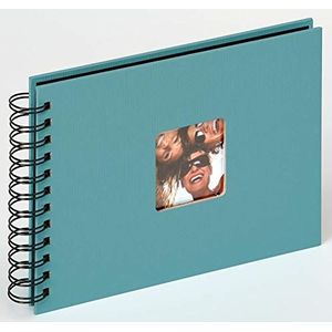 walther design fotoalbum petrol groen 23 x 17 cm spiraalalbum met omslaguitsparing, Fun SA-109-K