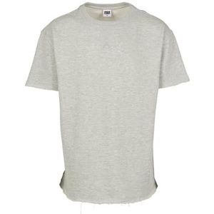 Urban Classics Herringbone Terry T-shirt voor heren, verkrijgbaar in lichtgrijs, maten S tot XXL, lichtgrijs, XXL grote maten extra tall