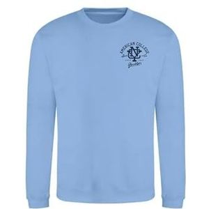 AMERICAN COLLEGE USA Sweatshirt Sweatshirt Print Warme Kleding Unisex Mannen en Vrouwen Casual Model ACSCRW6 Sky Blue XL, Turkoois, XL