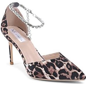 19V69 ITALIA Womens Chanel Pump Black Hl032 Zwart, decolleté dames, Leopard, 37 EU