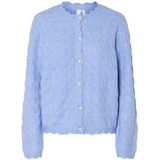 Y.a.s - Blauwe Gebreide Vest - Dames - Polyester