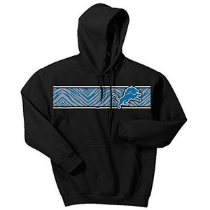 Zubaz Heren Nfl Detroit Lions Zebra Logo Hoodie, L Hooded Sweatshirt, L