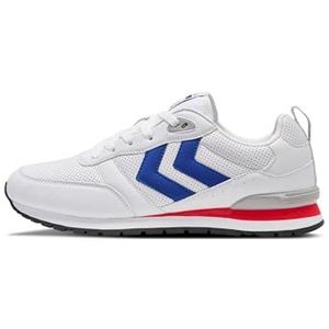 hummel Veters Sneaker Monaco 86 Volwassen Maat, Wit-blauw-rood., 37.5 EU