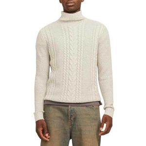 JACK & JONES Gebreide trui voor heren, wit melange., M
