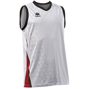 Luanvi Basket Cardiff basketbal, mouwloos, XS wit/zwart