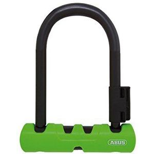 ABUS U-slot Ultra 410 + SH34 slothouder - Fietsslot met ronde beugel - ABUS veiligheidsniveau 8 - Zwart/Groen -140 mm beugelhoogte