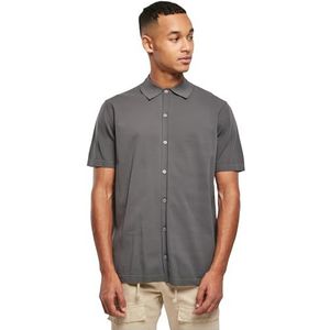 Urban Classics Heren gebreid shirt hemd, donkerschaduw, XS