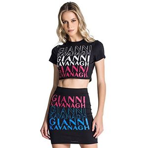 Gianni Kavanagh Black Ego Tee T-shirt voor dames, Zwart, XS