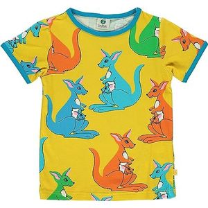 T-shirt met kangoeroes, geel, 3-4 jaar