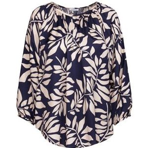 Seidensticker - Damesblouse - Marineblauw - Viscose - Regular Fit