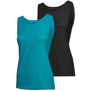 Schiesser Actief thermo-ondergoed voor dames, sportkleding, shirts, top, 2 stuks, meerkleurig (gesorteerd 1 901), 44